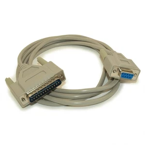 3ft Serial DB9 FEMALE to DB25 RS232 Male Cable - Picture 1 of 2