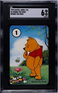1965 Walt Disney Productions Winnie the Pooh Card #1 "rookie" SGC 6 EX-NM - Picture 1 of 2