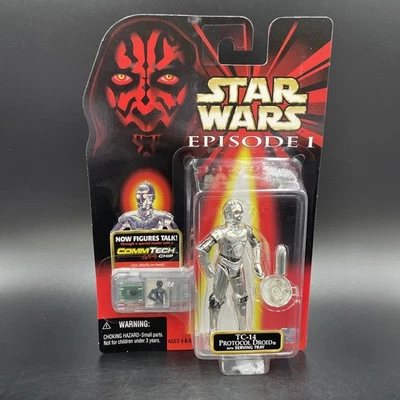 Figura de acción Star Wars TC-14 PROTOCOL DROID Phantom Menace CommTech 1999 nueva Foto 1 de 4