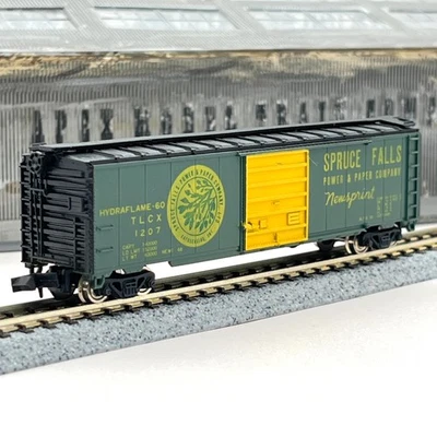 Con-Cor 1454 Spruce Falls Power Paper 50ft Single Door Boxcar TCLX 1207 N Scale - Image 1 of 4
