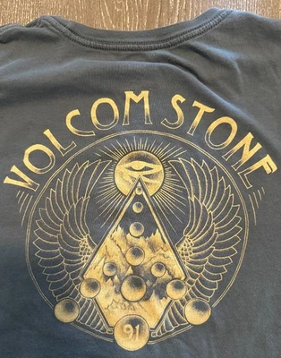 VTG Volcom Stone slate bue graphic print pocket Tech T-shirt L - Image 1 of 4