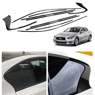 For Infiniti Q50 2014-2023 Chrome Delete Window Vinyl Trim Blackout Accessories - Image 1 of 4