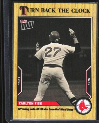 2022 Topps Now Turn Back the Clock Carlton Fisk Boston Red Sox #205 - Image 1 of 2