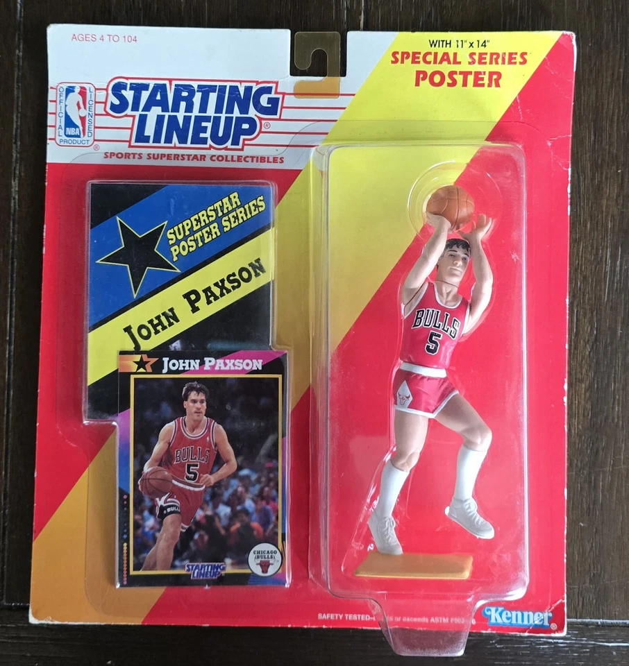 Винтаж 1992 Kenner Стартовый состав Джон Пэкстон Chicago Bulls Запечатанный РЕДКИЙ - Изображение 1 из 4