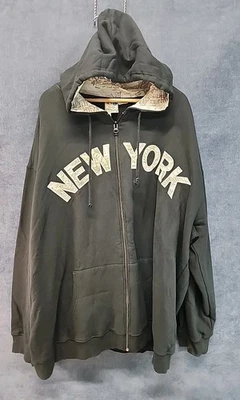 NYC метро NYC метро карта логотип полный молнии толстовка с капюшоном новый из старых запасов 5XL CL04 - Изображение 1 из 4