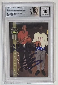 SHAQUILLE O’NEAL Kareem ABDUL JABBAR 1992 Classic BGS BAS 10 Auto Autograph   - Picture 1 of 2