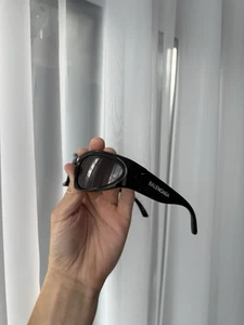 Balenciaga BB0157S-001 Black Oval unisex Sunglasses luxury avantgarde hype y2k - Picture 1 of 7