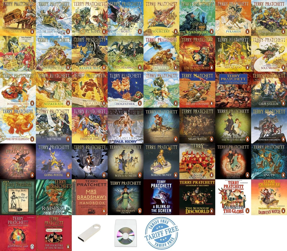 The DISCWORLD Series by Terry Pratchett (49 audiobooks 459 hrs collection) - Image 1 of 1