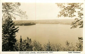 1940s Ontario Canada Drag Lake Lodge Haliburton Postcard 25-7517 - Picture 1 of 2