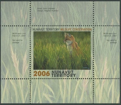 2006 CANADA-NUNAVUT TERRITORY WILDLIFE CONSERVATION, RED FOX, VD.#NUW8 - Image 1 of 3