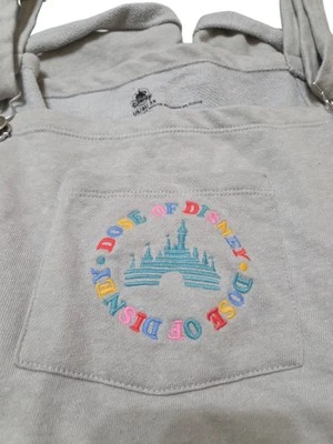 Disney Parks Gray Embroidered Knit Romper Overalls 3XL Dose Of Disney I8.2 - Image 1 of 4