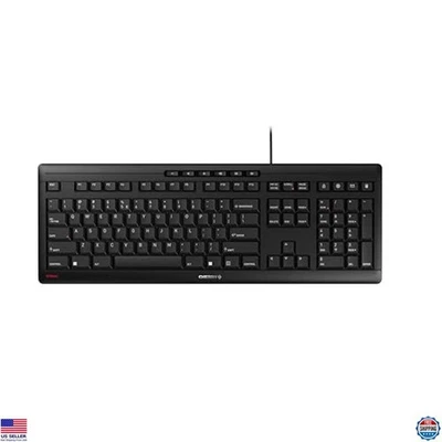 Wired USB Keyboard QWERTY Scissor Mechanism Whisper-Quiet for Home Office Black - Image 1 of 4