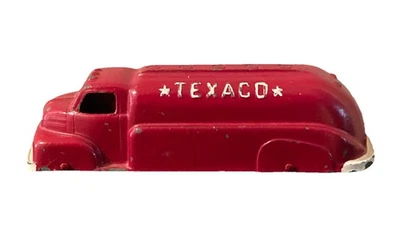Brinquedo vintage Tootsie Texaco caminhão-tanque carro de brinquedo vermelho aço prensado feito nos EUA - Imagem 1 de 4