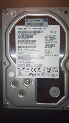 Hard disk HITACHI 3 TB 3,5" sata 6.0 Gb velocità 7200 rpm - Immagine 1 di 3
