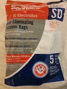 Sanitaire SD Odor Eliminating Vacuum Bags, 5 Pack, 63262A, Allergen Filtration - Picture 1 of 2