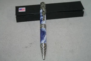 Handmade Purple Passion Dragon Pen with Antique Pewter Parts & Gift Box - Bild 1 von 7