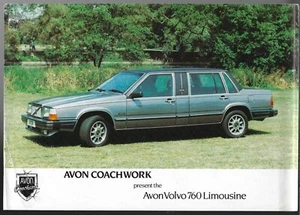 Avon Volvo 760 Limousine c1983-84 UK Market Single Sheet Sales Brochure - Picture 1 of 1