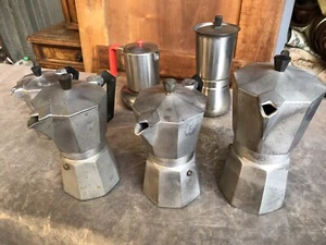 LOTTO 6 CAFFETTIERE VINTAGE  EXPRESS ALLUMINIO ACCIAIO - Foto 1 di 13