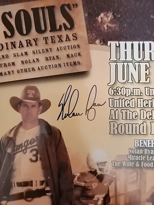 Nolan Ryan Autographed "Soles For Souls" Poster #120/200 - Image 1 of 4