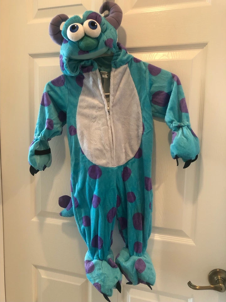 Disney Pixar Monsters Inc Plush SULLY Halloween Costume Blue/Purple 9-12 months - Image 1 of 4