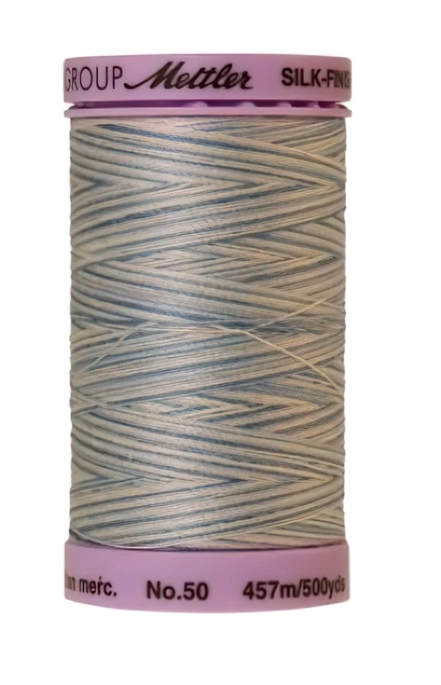 Silk-finish 50wt Variegated Cotton Thread 500yd/457m Tranquil Blue - Image 1 of 1