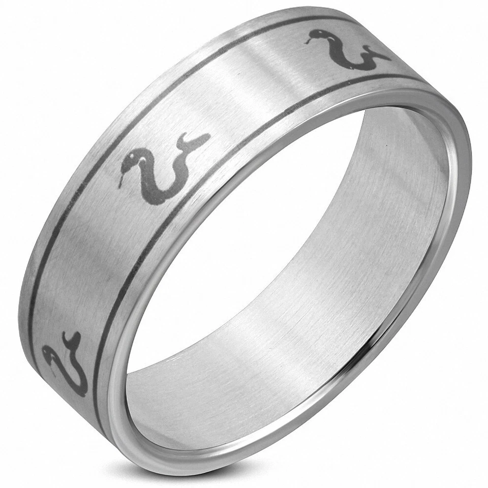 8mm Ring Flat Of Band Zodiac Sign Chinese With Finish Steel - Image 1 of 1