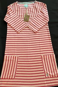 JOULES Dark Pink/Pink Striped Knit Dress NWT Girls 11/12y - Picture 1 of 2