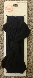 "Wonder Nation" Girl's Headwrap/Hair Bow, Ages 3+, New on Card - Black - Picture 1 of 4
