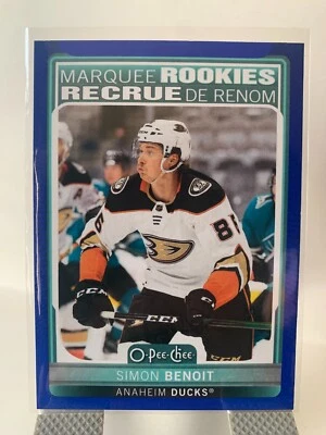 2021-22 OPC O-Pee-Chee Marquee Rookies Blue Border Simon Benoit #643 Ducks - Image 1 of 2