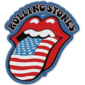 Rolling Stones Stars & Stripes Tongue shaped sew-on / iron-on cloth patch   (ro) - Picture 1 of 1