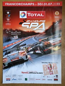 2011 24 Hours of Spa Francorchamps Official Race Poster - 30/31st Aug- 50 x 70cm - Picture 1 of 1