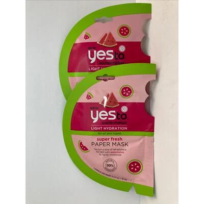 Yes To Watermelon Paper Mask Light Hydration Super Fresh Pack Of 2 - Imagem 1 de 3