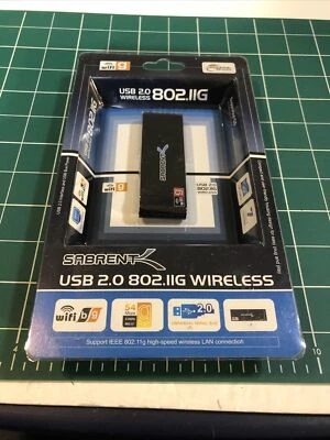 Sabrent USBG802 Wireless 802.11g USB2.0 Network 10/100 WLAN adapter USB - 54Mbps - Image 1 of 4