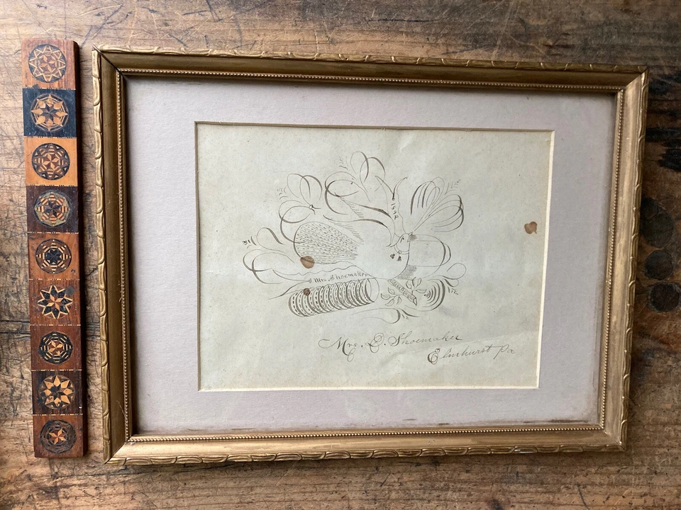 Zapatero Paloma Antiguo Siglo XIX FECHADO 1892 Caligrafía Caligrafía Firma Foto 1 de 3