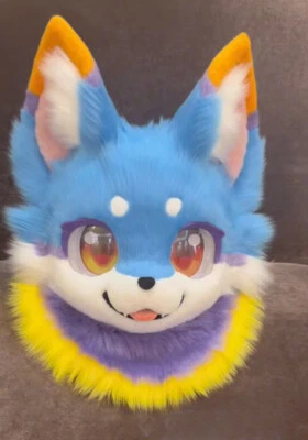 Fursuit Husky Fox Mascot (head + PAWS) Halloween Party Fur Cosplay A116 - Image 1 of 4