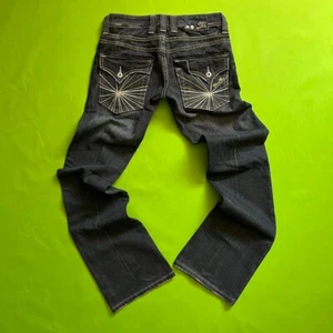 Y2K Size 27 Miss Me embroidered low rise denim Jeans - Picture 1 of 6
