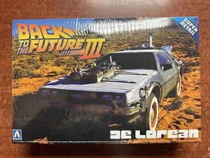 Aoshima Back to the Future Part III DeLorean 1:24 Scale Model Car Kit - Picture 1 of 4