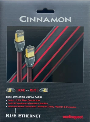 AudioQuest Cinnamon RJ/E Ethernet Cable - 8.0 Meter - Authorized Dealer - Image 1 of 4