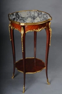 Französischer Salon-Beistelltisch des 20.Jhd. Louis XV.-Stil nach F. Linke Buche - Picture 1 of 24