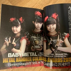 BABYMETAL World Tour Photo 2015 Metal Hammer HEADBANG Magazine Book XJapan - Imagen 1 de 23