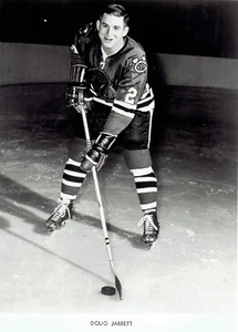 1965 Vintage Photo Chicago Black Hawks Hockey Player Doug Jarrett uniform posing - Picture 1 of 2