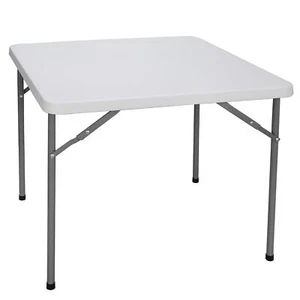 34 Inch Folding Card Table Indoor Outdoor Portable Plastic Camping Picnic Table - Picture 1 of 21