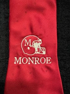 Vintage Monroe WI Cheesemakers Football Helmet Neck Tie ~ Cheese Capital - Picture 1 of 4