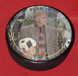 MINNESOTA WILD NHL GEL DOME INLAY MADE ON IIHF GUFEX MFG. In 🇨🇿 PUCK YEAR II + - Picture 1 of 11