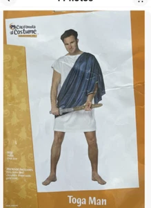 Toga Man Costume by California Costume Collections New In Package.One Size Adult - Picture 1 of 4