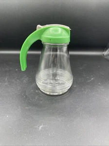 Dispensador de jarabe de vidrio acanalado vintage Federal Tool Corp retro MCM núcleo de cabaña - Imagen 1 de 6