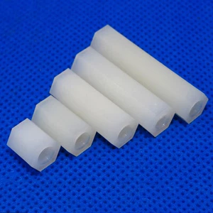 M2 M3 M4 M5 Nylon Hex Pillar Female-Female Insulating Plastic White Stud Support - Picture 1 of 8