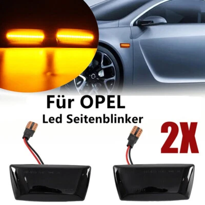 2 frecce laterali a LED indicatori di direzione adatti per Opel Adam Astra H GTC VXR Corsa D E - Immagine 1 di 4
