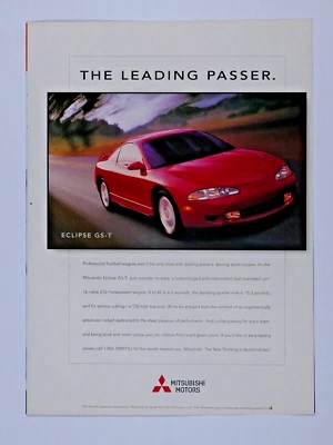Mitsubishi Eclipse GS T 1995 Leading Passer anuncio impreso original 8,5 x 11" Foto 1 de 2