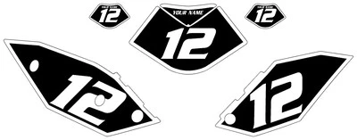 2012 BETA RR 498 PrePrinted Black Backgrounds White Bold Pinstripe Foto 1 de 3